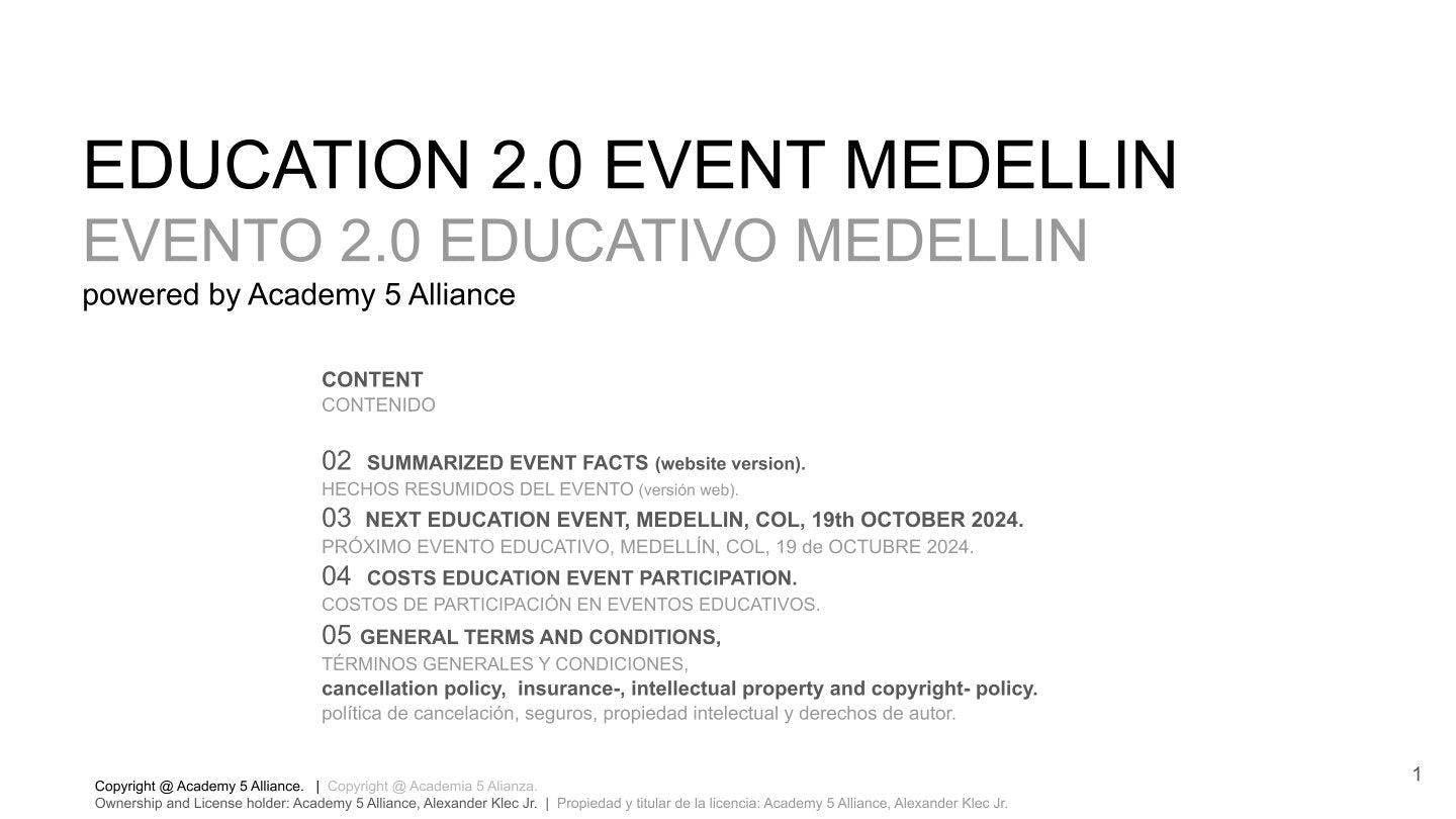 MEDELLIN 2.0 EDUCATION EVENT