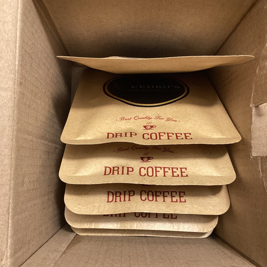 Drip Coffee - Cedrus Antioquia Organic Colombian Premium (Package of 10 items for 10 large or 20 normal coffee) *price includes flight cargo delivery.